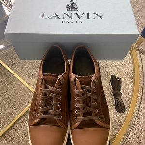 Lanvin Low Top Suede Sneaker